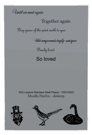 Rectangle Portrait Until we Meet Again memorial design preview