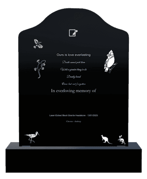 Headstone 21 - Gone But Not Forgotten memorial design preview