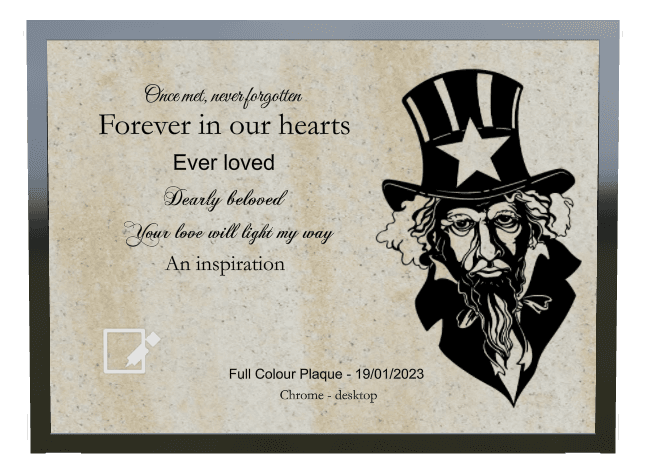 Full-colour Plaque Full Color Plaque – Forever in Our Hearts preview