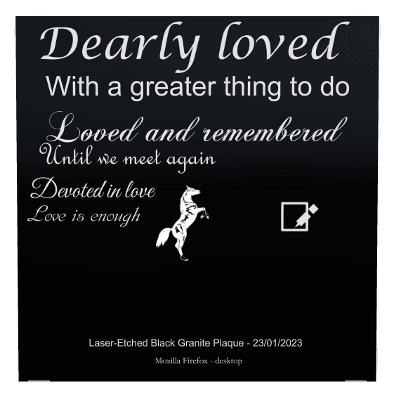 Square Laser-Etched Color Plaque – Until we Meet Again preview