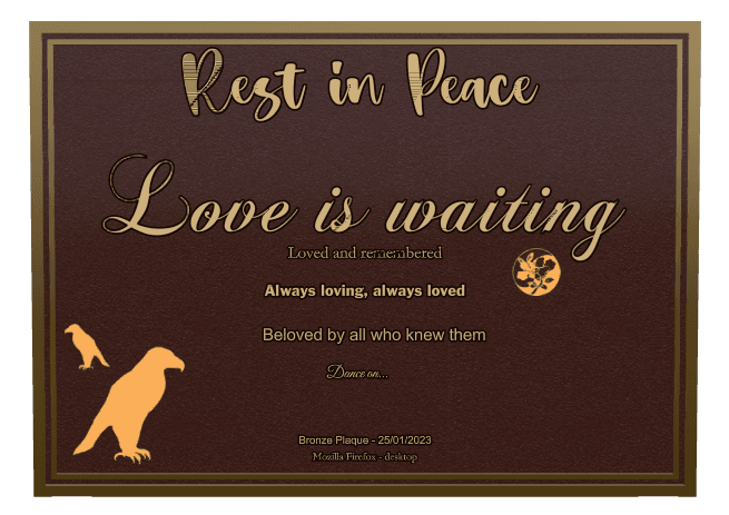 Bronze Plaque Bronze Plaque – Rest in Peace preview