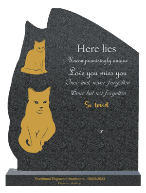 Headstone 14 - Gone But Not Forgotten memorial design preview