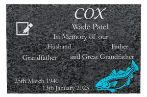Rectangle Landscape Fish 5 memorial design preview