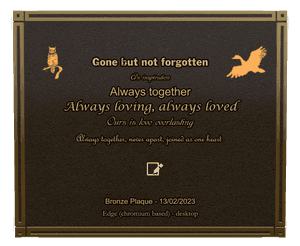 Bronze Plaque - Gone But Not Forgotten 6 memorial design preview