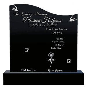 Left Wave - Devoted Husband memorial design preview