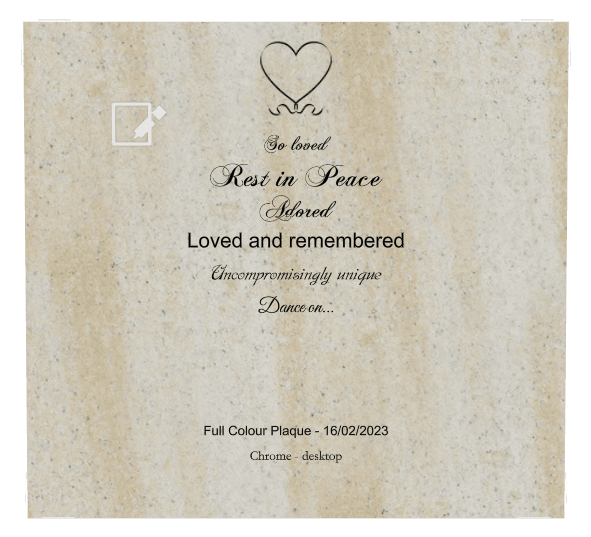Full-colour Plaque Full Color Plaque – Rest in Peace preview