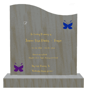 Left Wave - In Loving Memory 4 memorial design preview