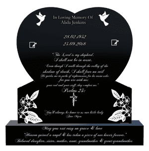 Headstone 27 The Lord is my Shepherd memorial design preview