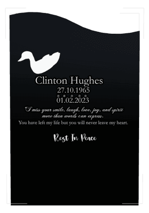 Left Wave - Rest in Peace Headstone memorial design preview