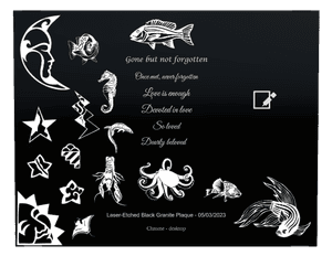 Square - Gone But Not Forgotten Plaque memorial design preview