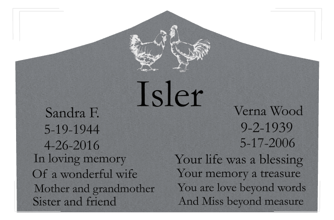 Curved Peak Traditional Engraved Headstone – Your Life Was a Blessing preview