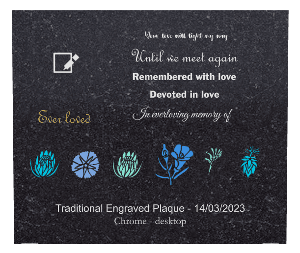 Square Traditional Engraved Plaque – Until we Meet Again preview