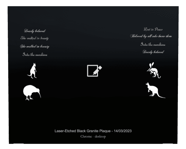 Square Laser-Etched Color Plaque – Rest in Peace preview