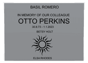 Rectangle Landscape Sun Plaque memorial design preview