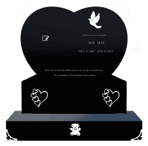 Headstone 27 Forever in Our Hearts 6 memorial design preview