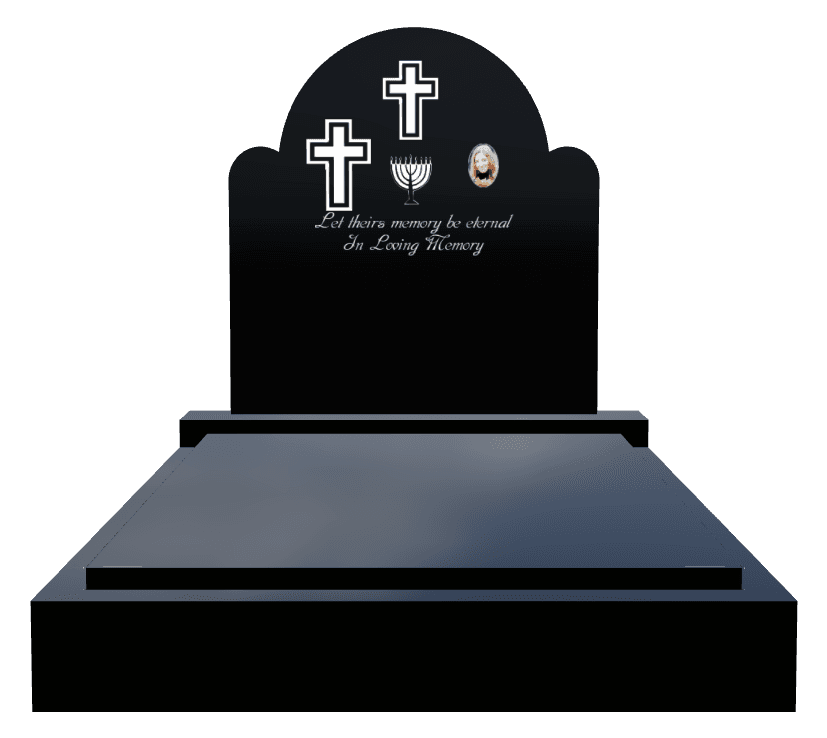Laser-Etched Black Granite Monument – In Loving Memory preview