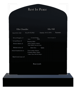 Headstone 36 - Much Loved memorial design preview