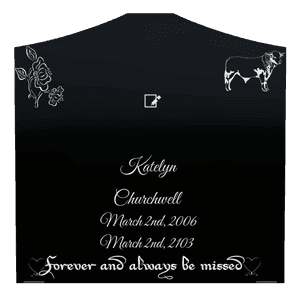 Cropped Peak - Flower Heart memorial design preview