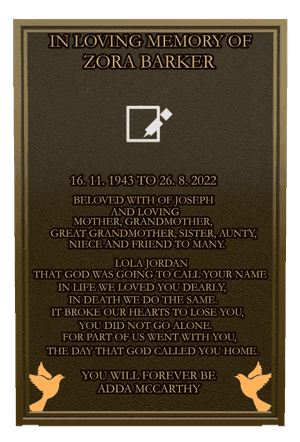 Square - In Loving Memory 44 memorial design preview