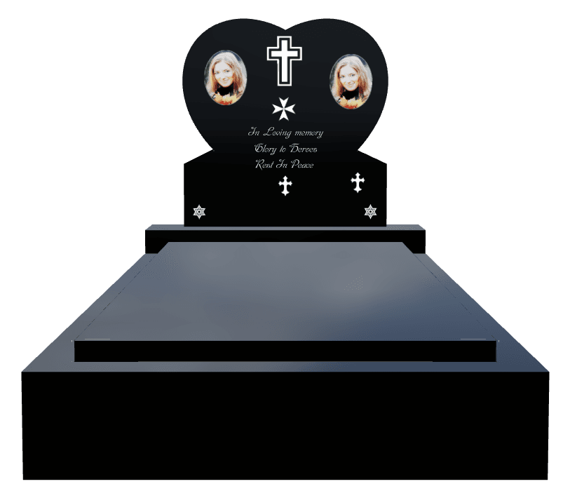 Laser-Etched Black Granite Monument – Rest in Peace preview