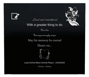 Square - Loved And Remembered Plaque memorial design preview