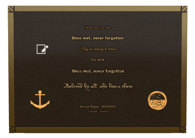 Bronze Plaque Bronze Plaque – Anchor preview