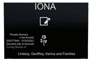 Wife Memorial memorial design preview