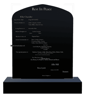 Headstone 36 - Much Loved Headstone memorial design preview