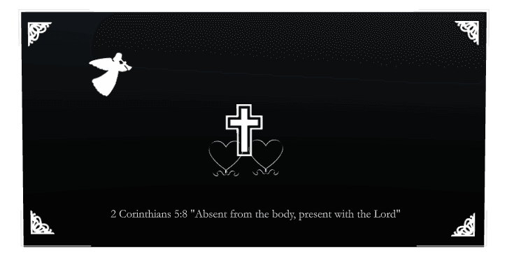 Square Laser-Etched Black Granite Headstone – Absent From The Body Present With The Lord preview