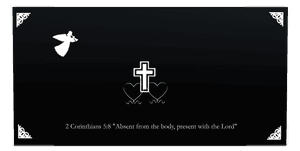 Square - Absent From The Body Present With The Lord memorial design preview