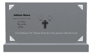 Square - Absent From The Body Present With The Lord Headstone memorial design preview