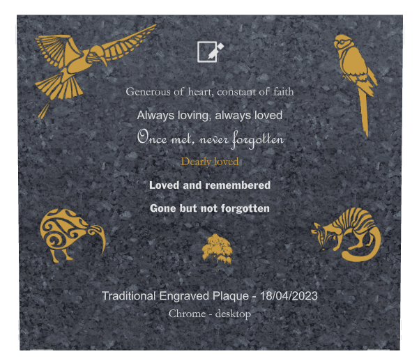 Square Traditional Engraved Plaque – Gone But Not Forgotten preview