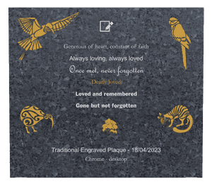 Square - Gone But Not Forgotten 2 memorial design preview
