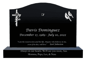Serpentine - I am The Resurrection And The Life Headstone memorial design preview