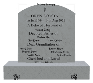 Curved Top - Devoted Father memorial design preview
