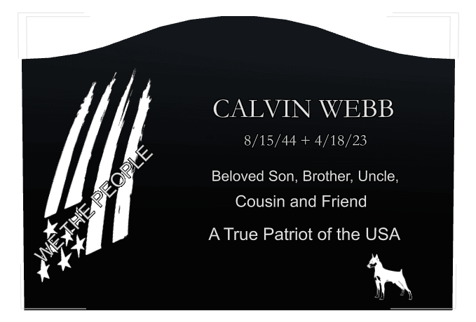 Serpentine Laser-Etched Black Granite Headstone – Beloved Son preview