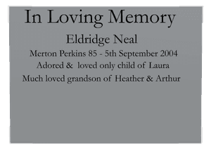 Stainless Steel Plaque - Much Loved 3 memorial design preview