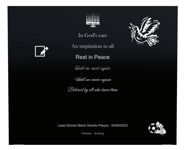 Square Laser-Etched Color Plaque – Until we Meet Again preview