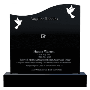Right Wave - Rest in Peace memorial design preview