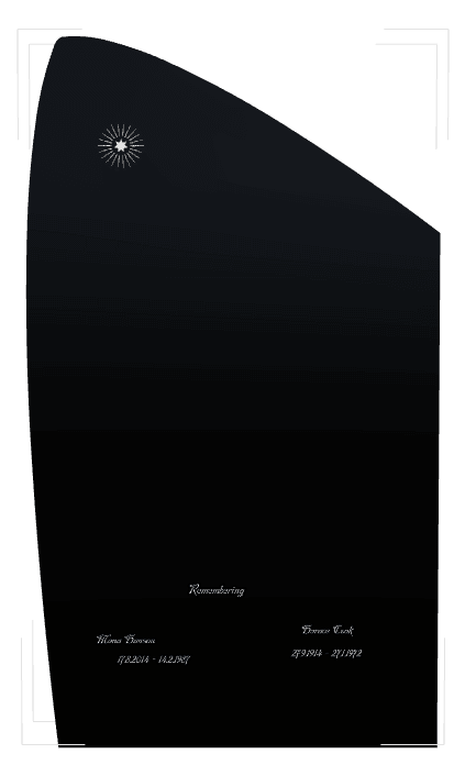 Laser-Etched Black Granite Headstone – Commemorative Headstone preview
