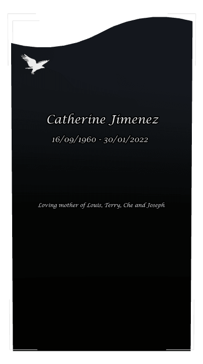 Right Wave Laser-Etched Black Granite Headstone – Loving Mother preview