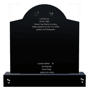 Curved Gable - Rest in Peace memorial design preview