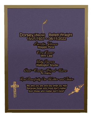 Rectangle Portrait Timothy Plaque memorial design preview