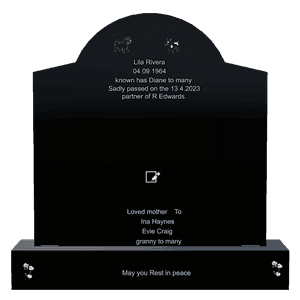 Curved Gable - Rest in Peace Headstone memorial design preview