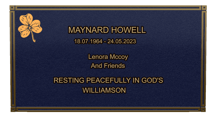 Rectangle (landscape) Bronze Plaque – flower preview