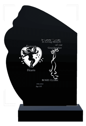 Headstone 9 - Forever in Our Hearts memorial design preview