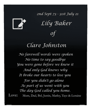 Rectangle Portrait no Farewell Words Were Spoken memorial design preview