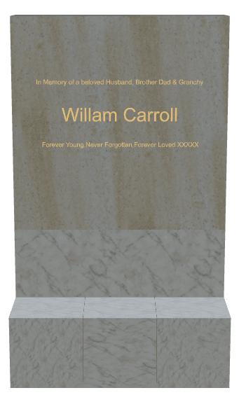 Rectangle (landscape) Bronze Plaque – Husband Memorial preview
