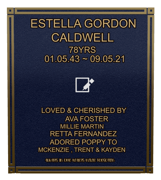 Rectangle (portrait) Bronze Plaque – Daughter Memorial preview