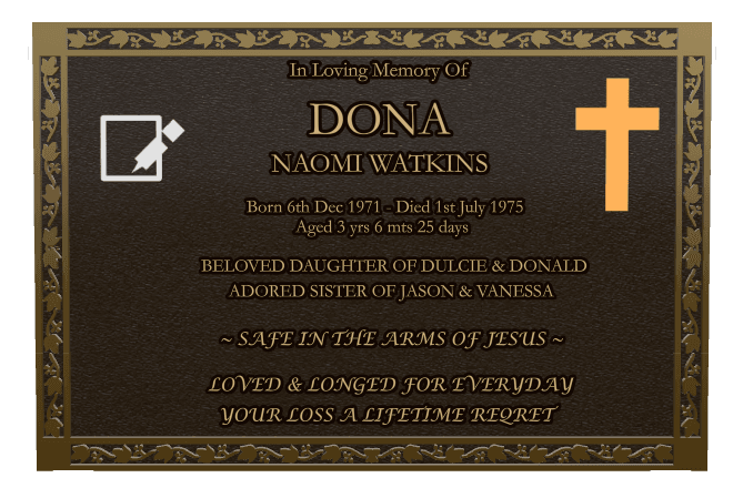 Rectangle (landscape) Bronze Plaque – cross preview